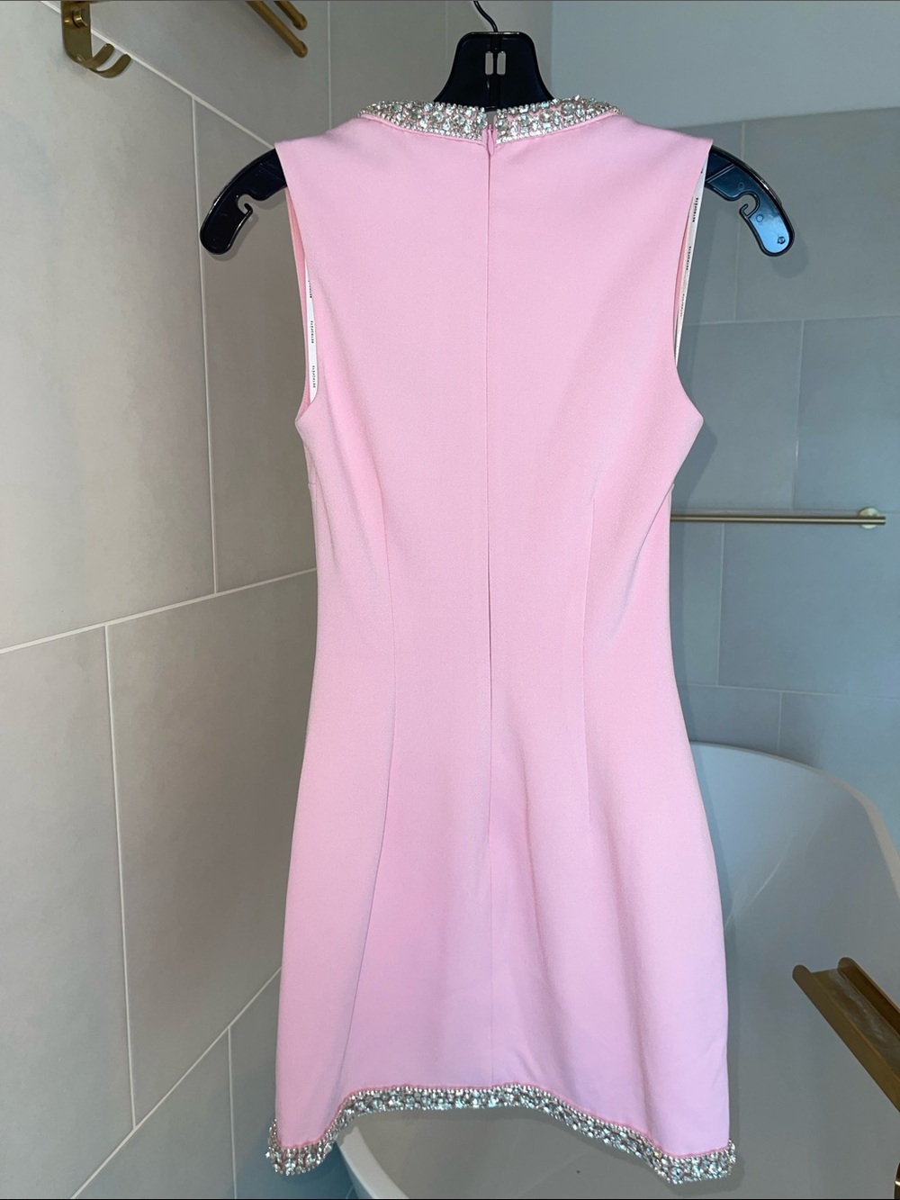 đź’ŤNWT Retrofete Bexley Pink Embellished Mini Dress XS/Sold Outđź’Ť - Picture 10 of 14